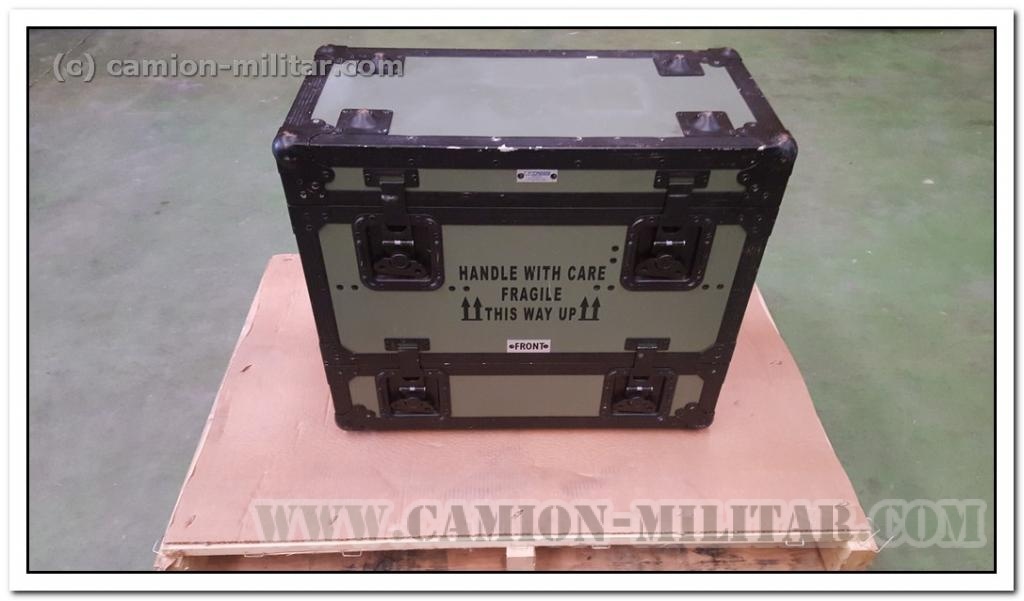 Contenedor equipos electronicos Cajon militar reforzado - 62x53x30 - 2 compartimentos